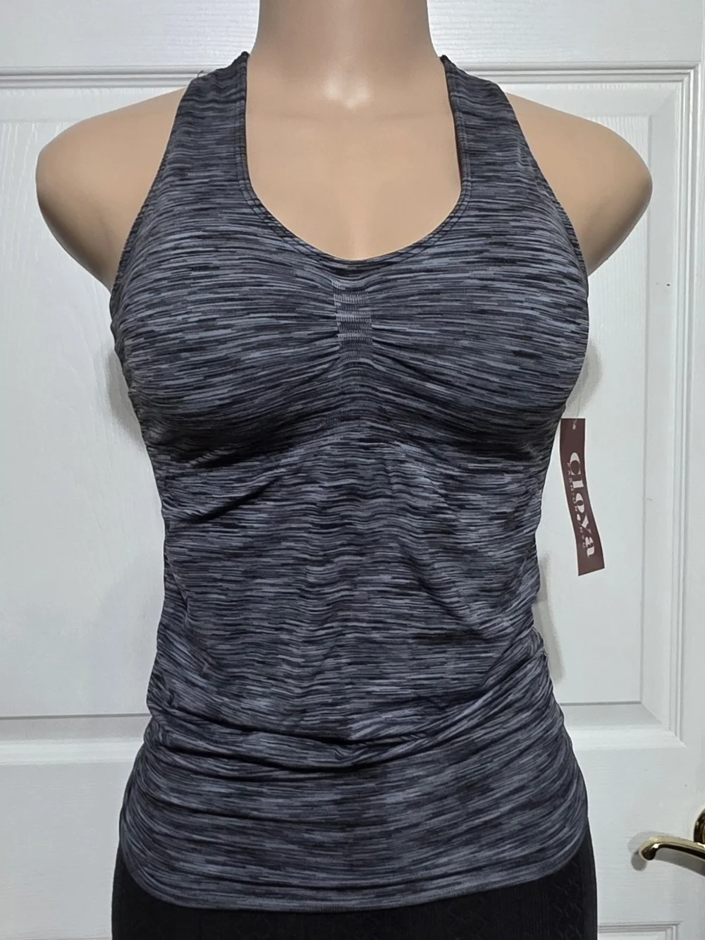 Gray Space-Dyed Racerback Performance Tank - Picture 1 of 5